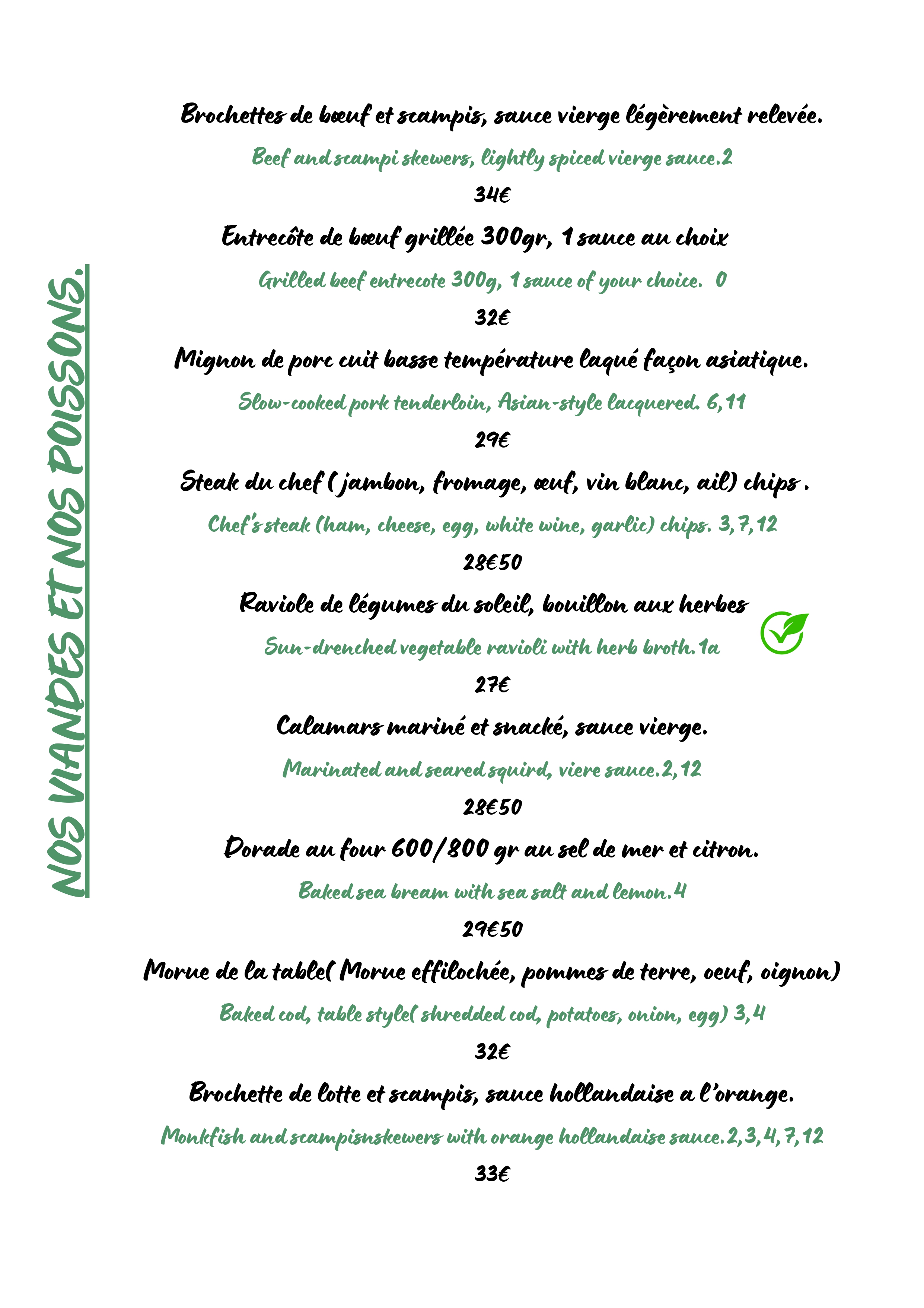 Menu Page 5